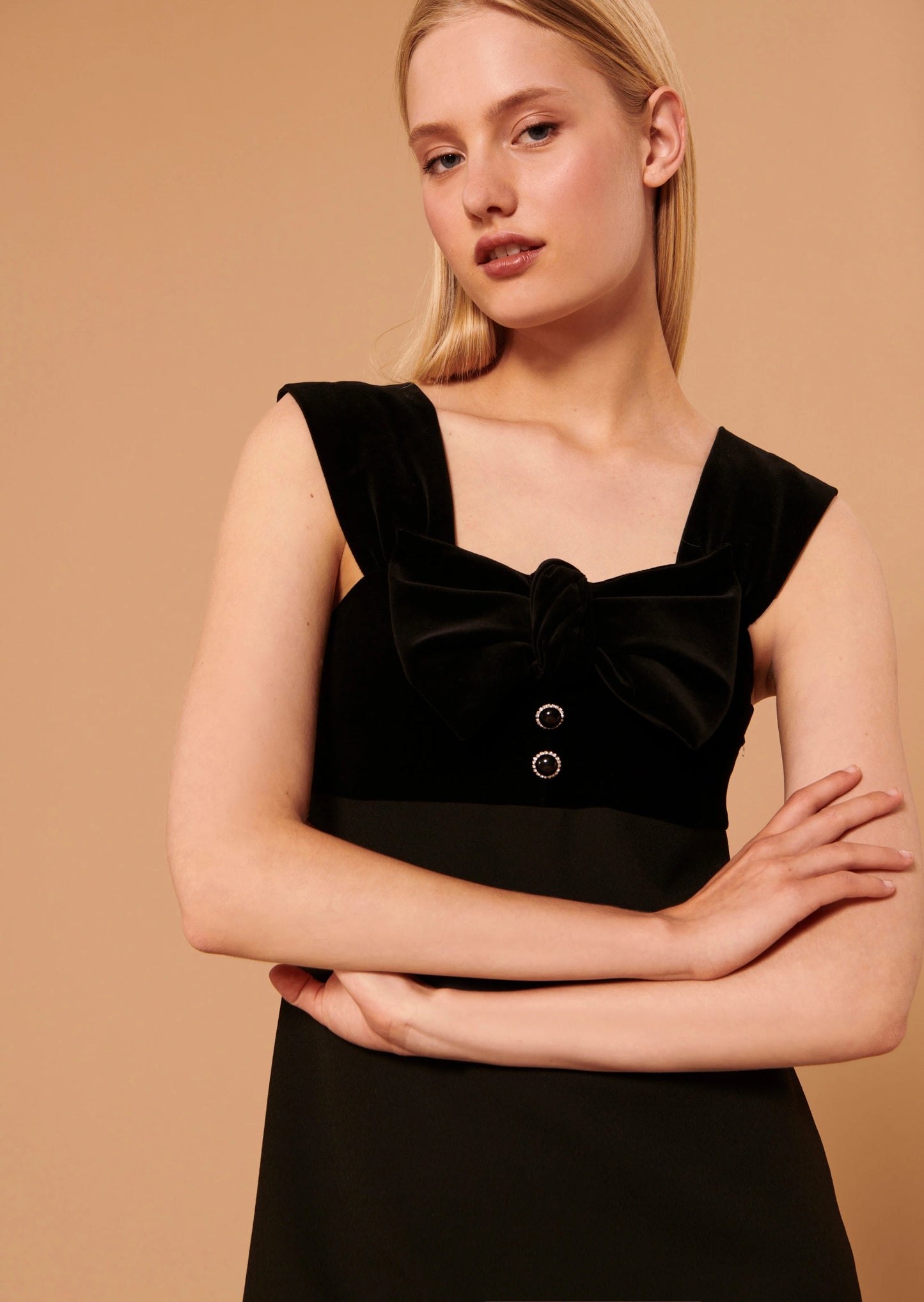 Roch Black Dress in Crepe