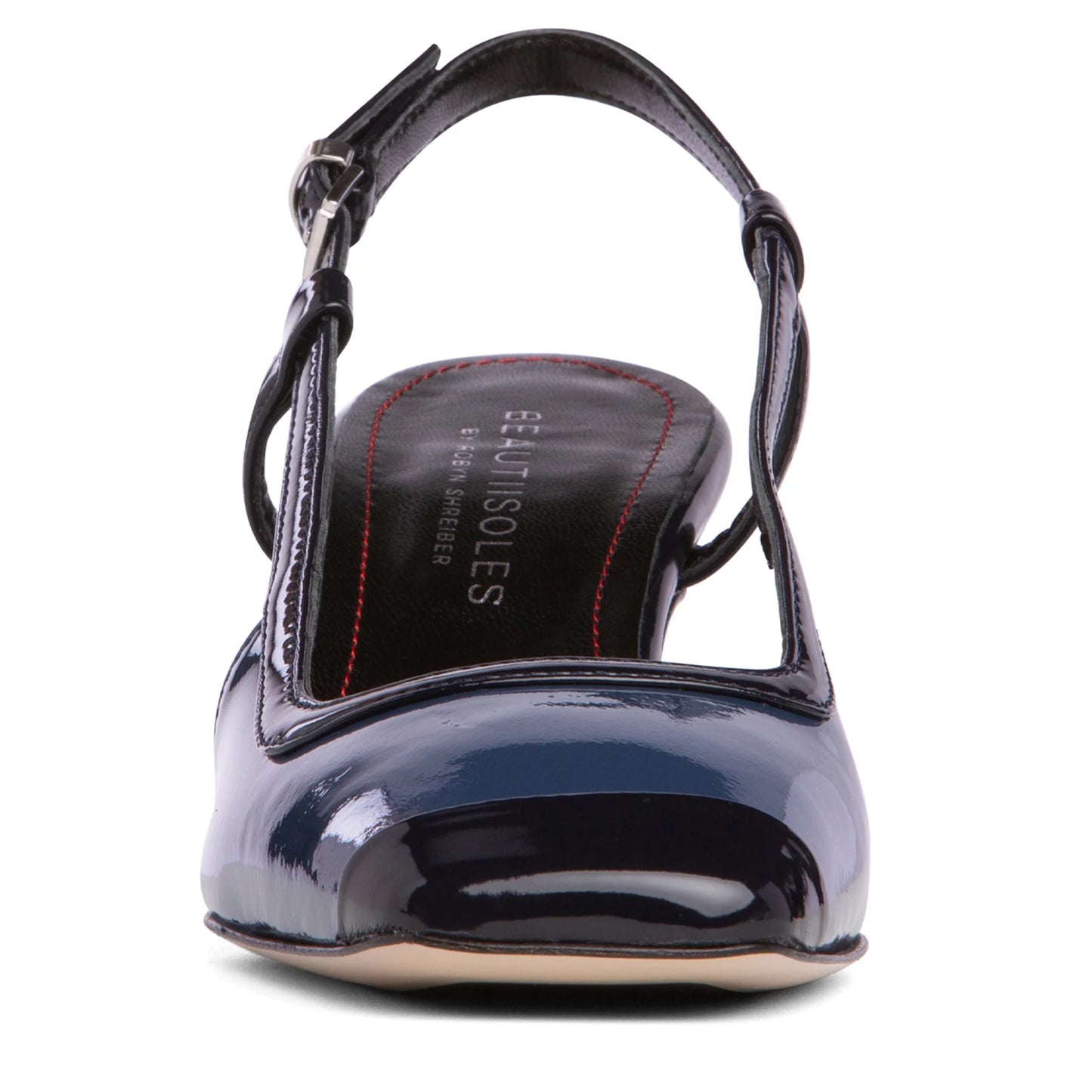Marika Navy Leather Slingback