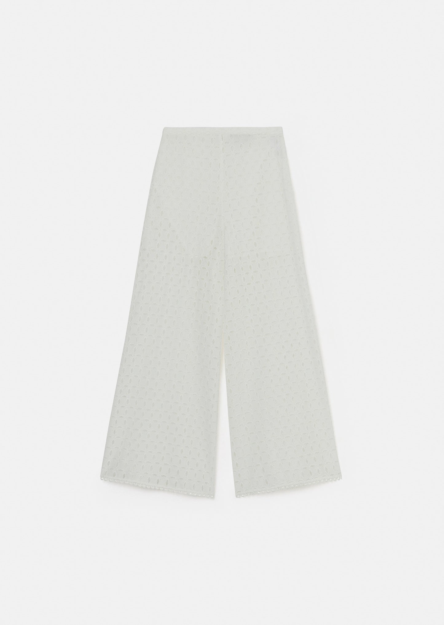 Paquita White Embroidered Pants