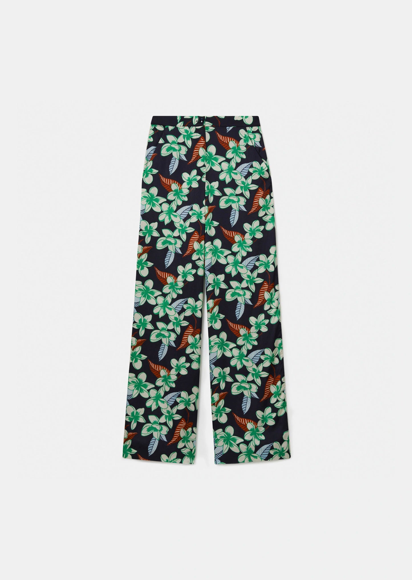 Porticcio Midnight Blue Flower Printed Pants