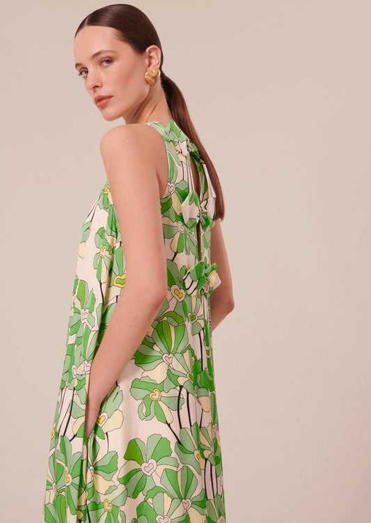 Roxanne Green Floral Printed Dress