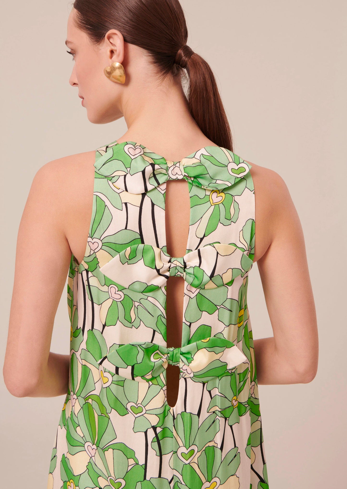 Roxanne Green Floral Printed Dress