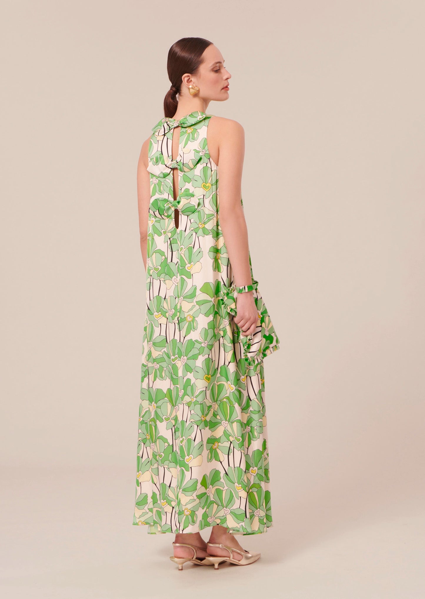 Roxanne Green Floral Printed Dress
