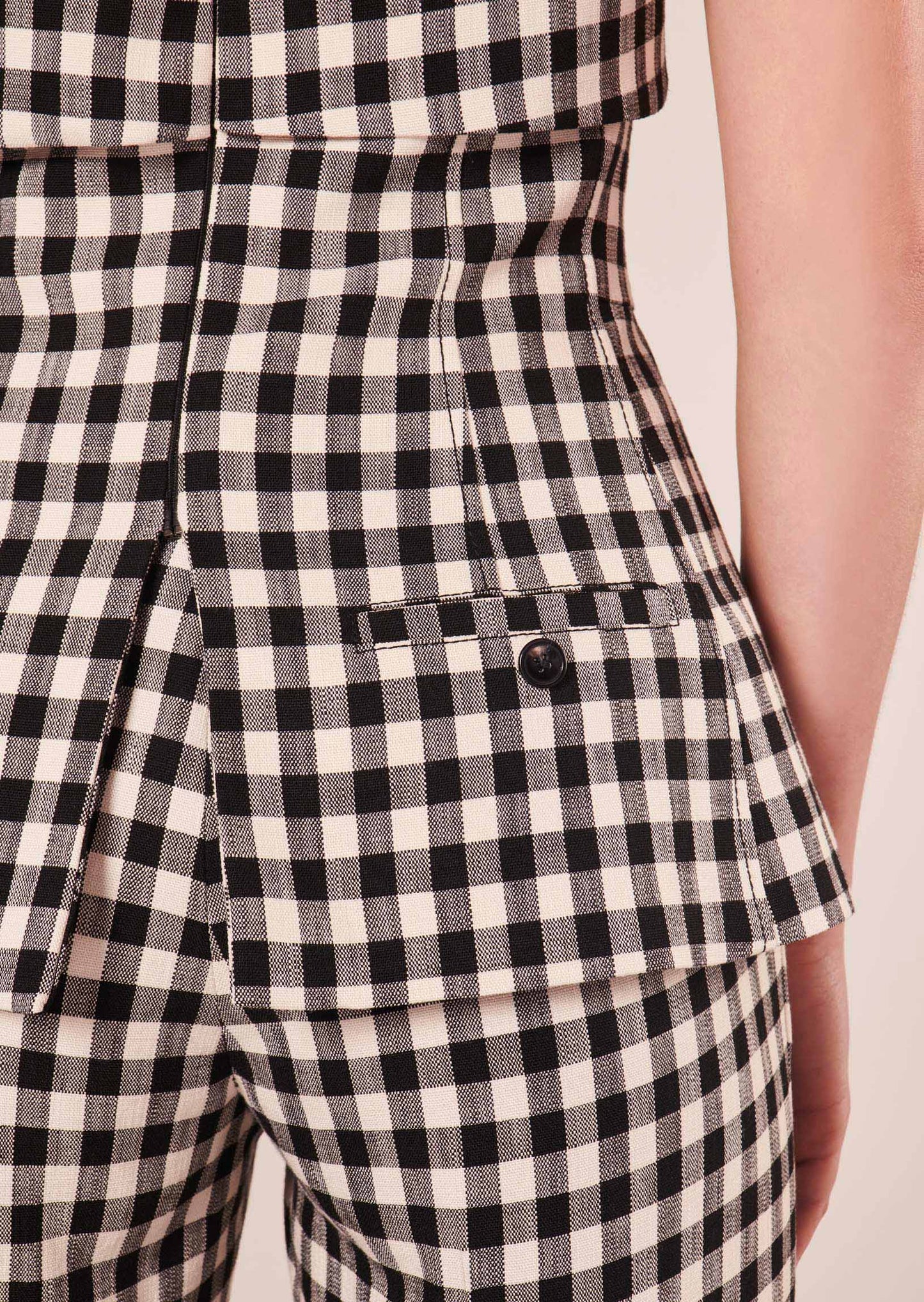 Tonnie Black Vichy Top