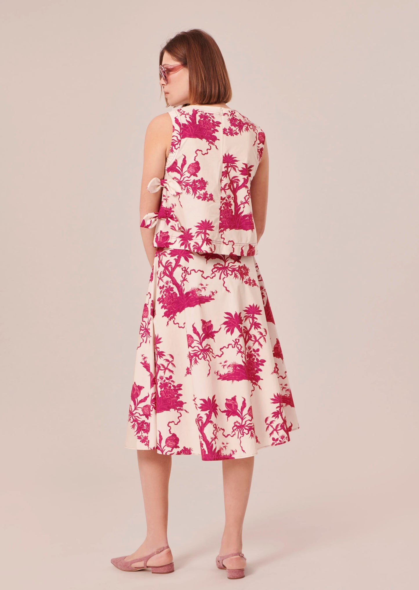 Tonka Ecru Floral Printed Top