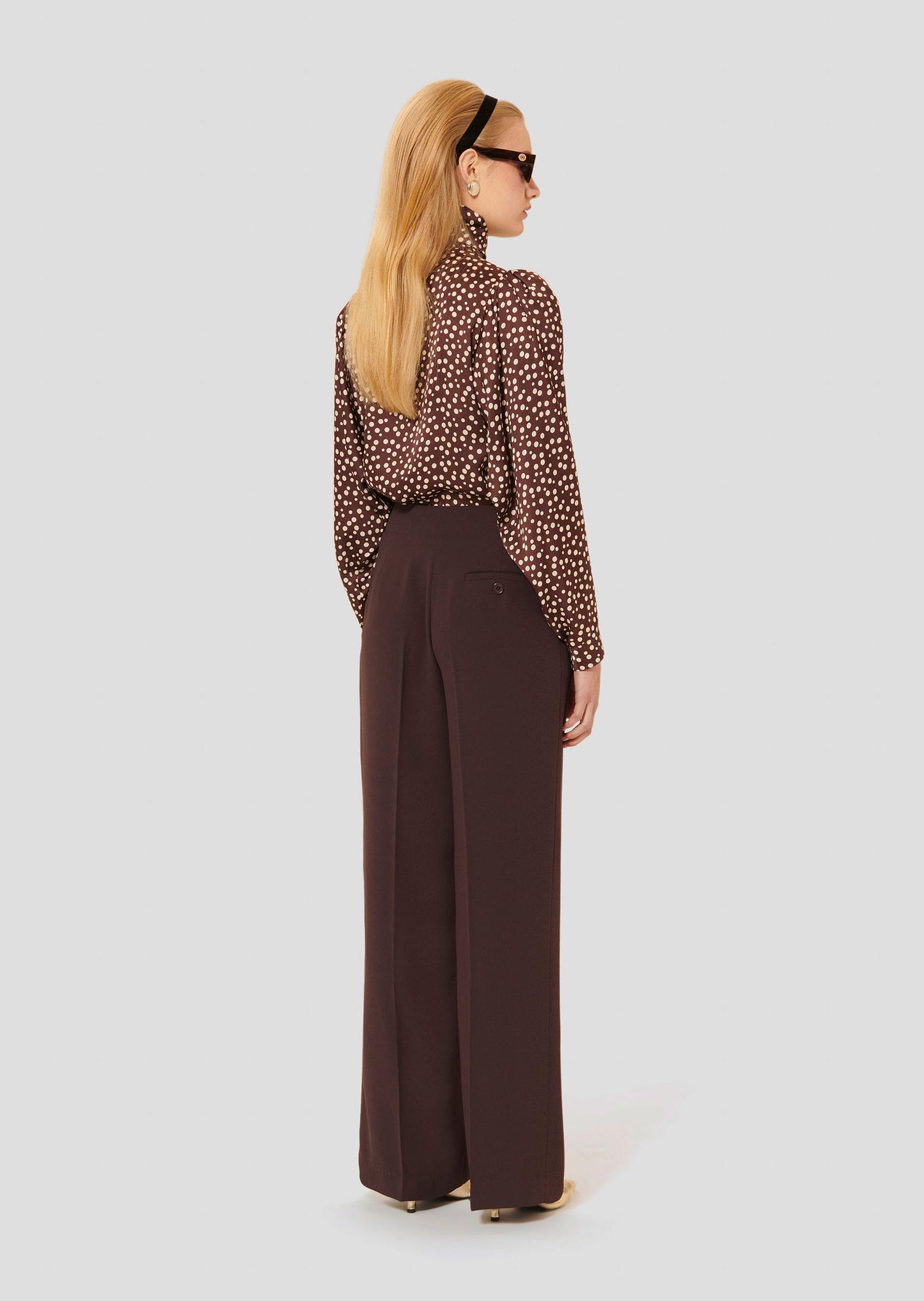 Parigi Brown Crepe Pants