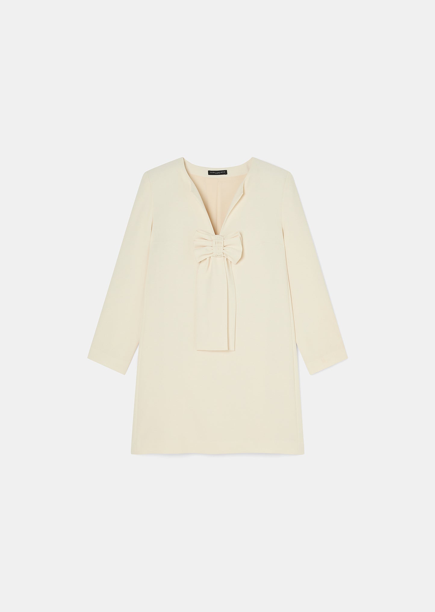 Rhonda Ecru Crepe Dress
