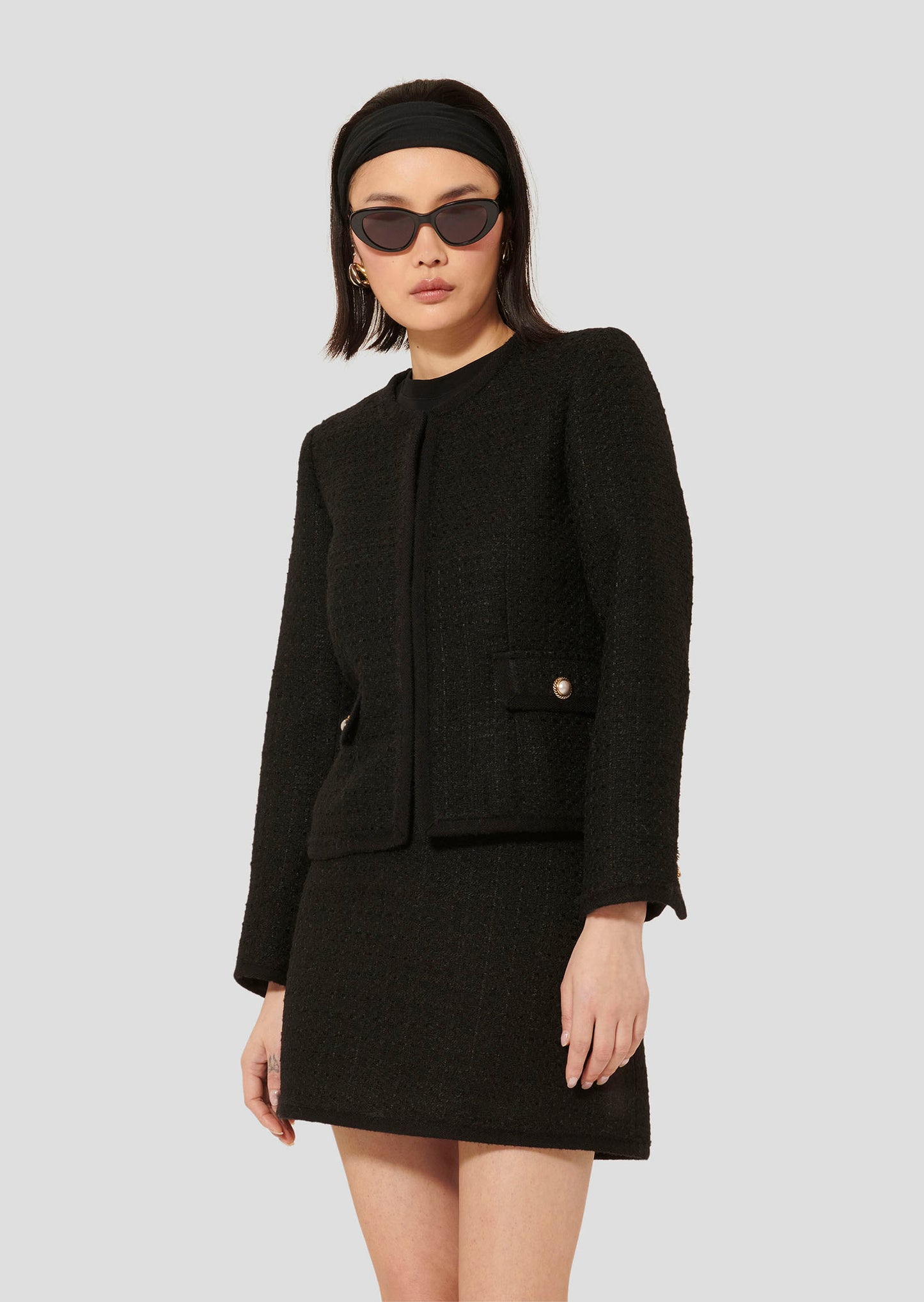 Velvet Black Tweed Jacket