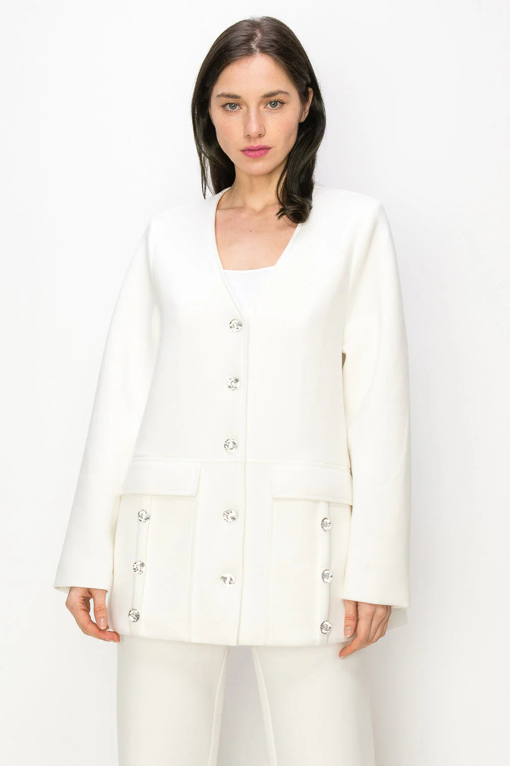 Felicity Jacket with Diamond Studs