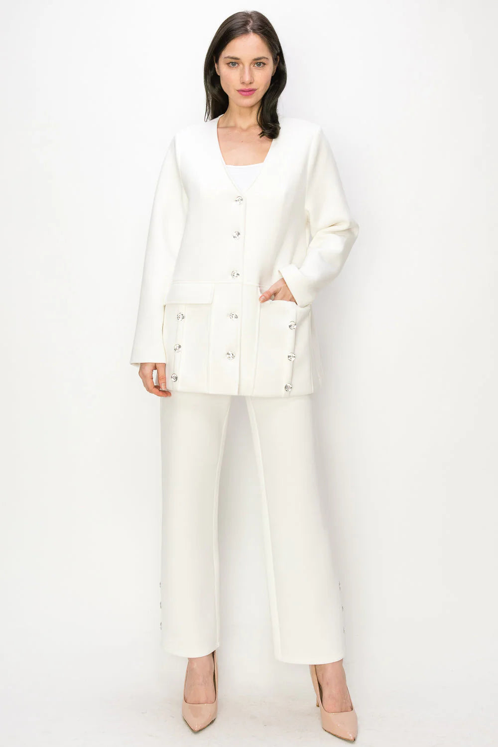 Felicity Jacket with Diamond Studs