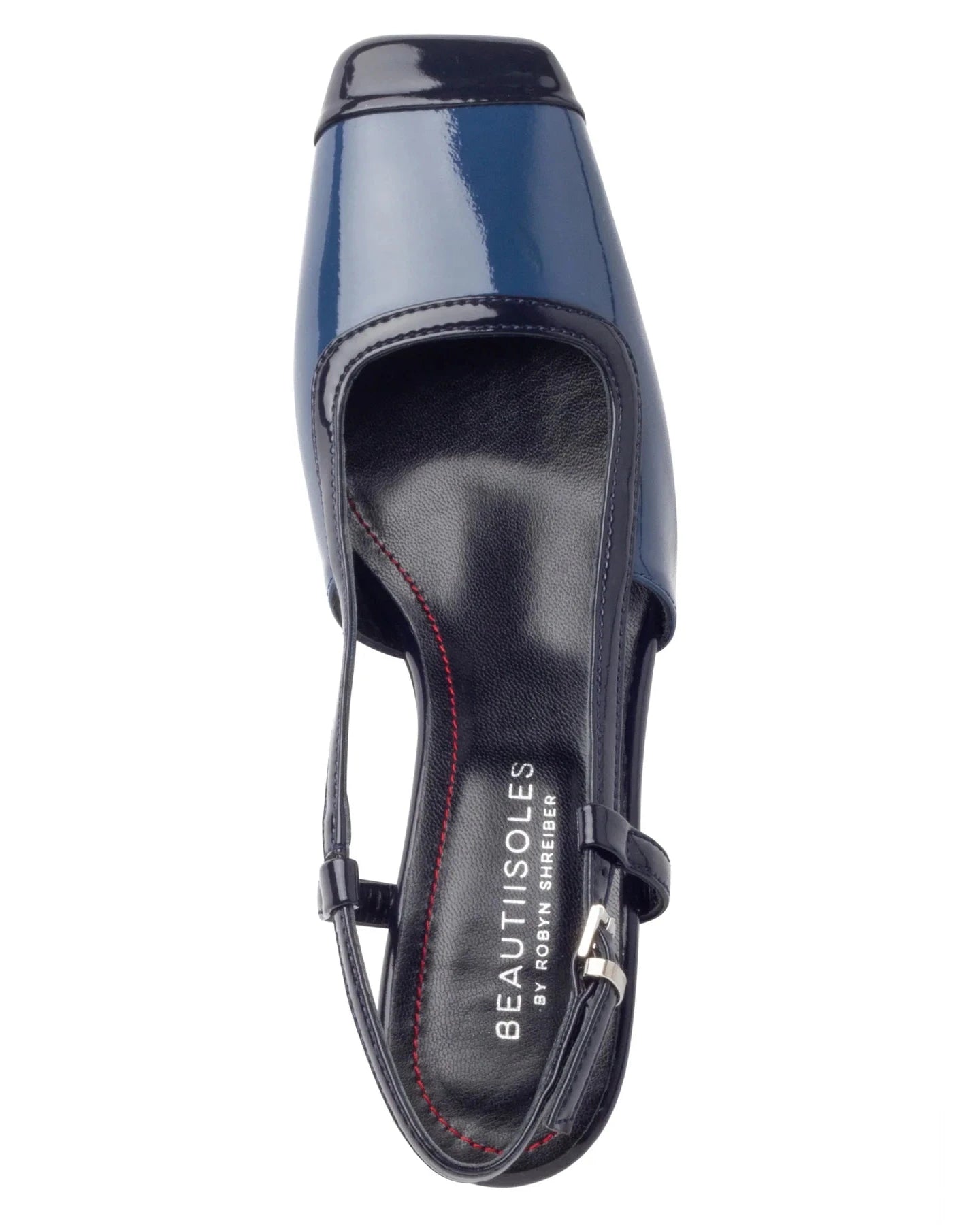 Marika Navy Leather Slingback