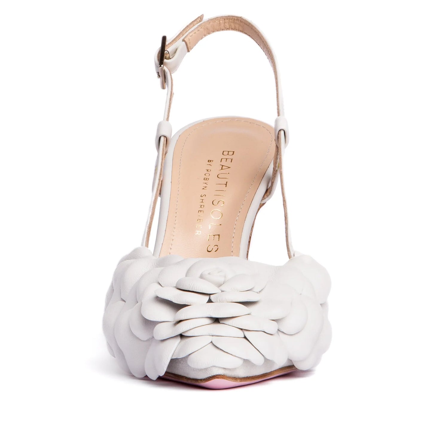 Marissa White Leather Slingback